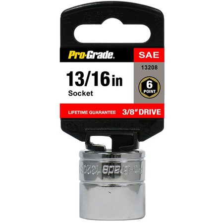 Pro-Grade Tools 3/8" Dr. 6 Pt. 13/16" Socket 13208